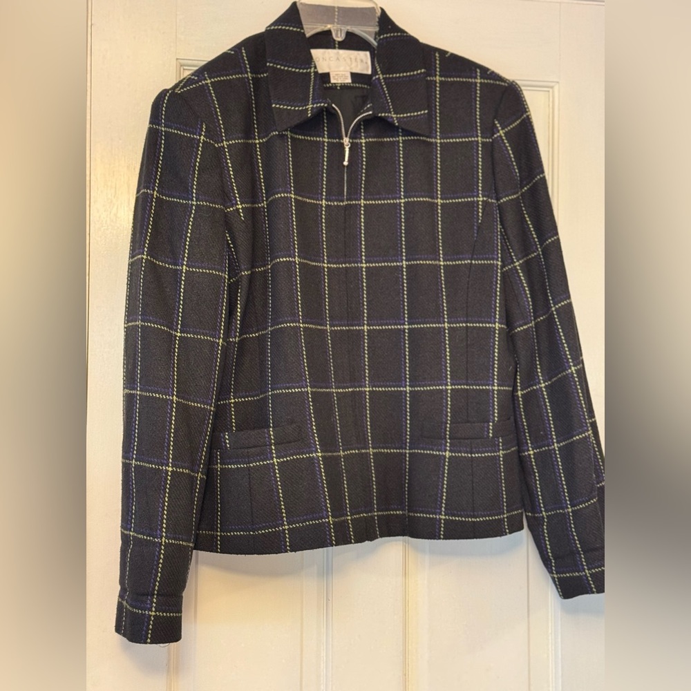Doncaster Checkered Charcoal Blazer